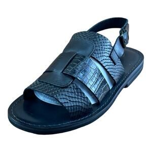 Re Ferdinando Vero Cuoio Leather Strappy Slingback Gladiator Sandal